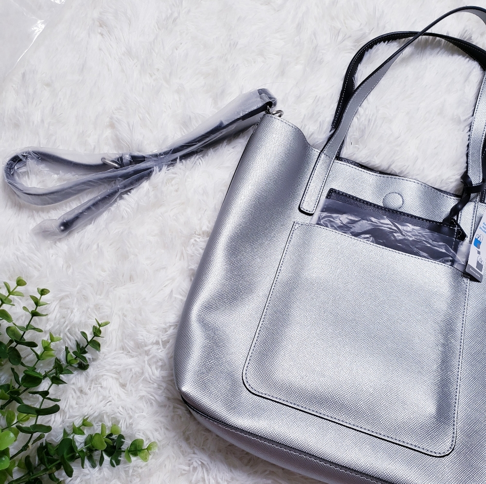 Tote bag Silver&Black Reversible Laptop Tote Bag - Picture 4 of 6